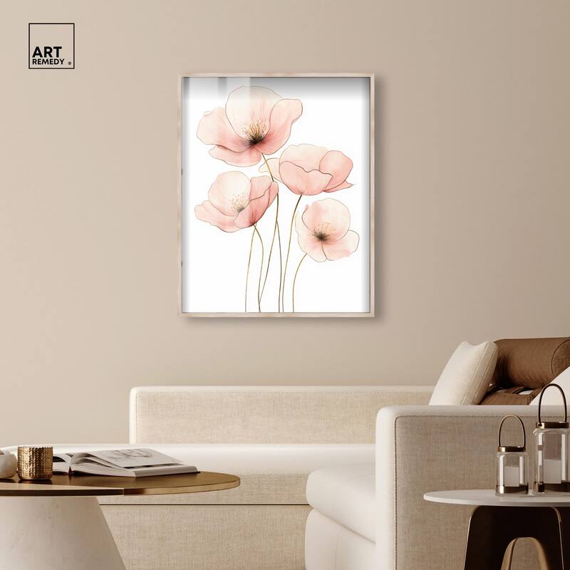 Pink Petal light Shadowbox by Art Remedy