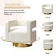 preview thumbnail 3 of 114, HULALA HOME Carisa Modern Upholstered Swivel Open-Back Barrel Chair with Golden Base