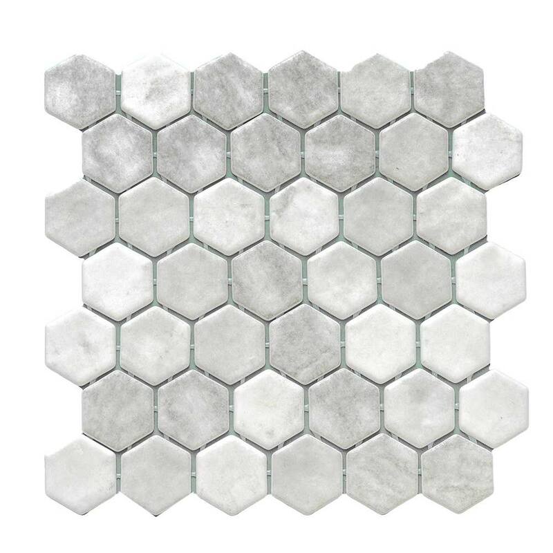 The Tile Life Eterna Hex 2x2 Glass Floor, Wall & Backsplash Tile