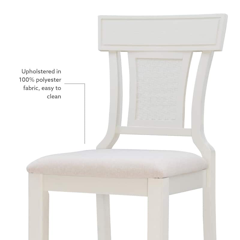 Ryder Handwoven Rattan Farmhouse Bar Stool