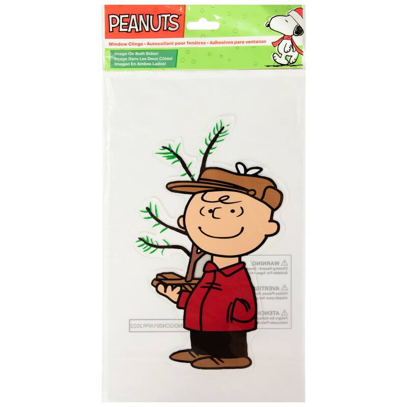 Peanuts Charlie Brown Iconic Tree Double Sided Window Cling Decor