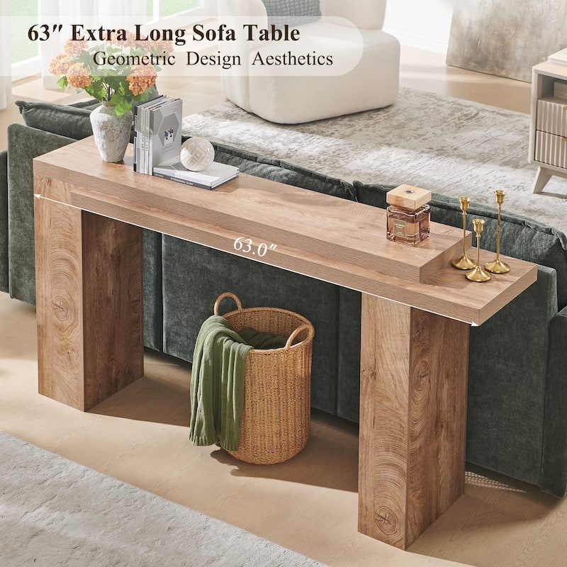 Modern Entryway Table, Wood Sofa Table Behind The Couch, Narrow Table