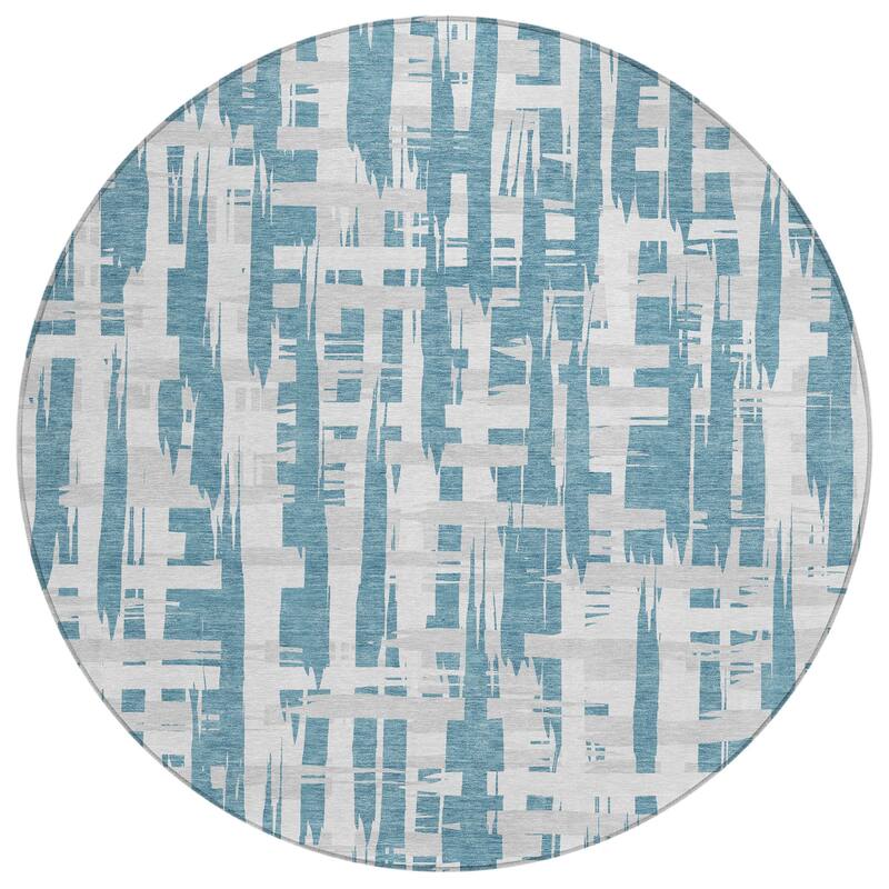 HomeRoots Striped Transitional Rectangle Outdoor Rug