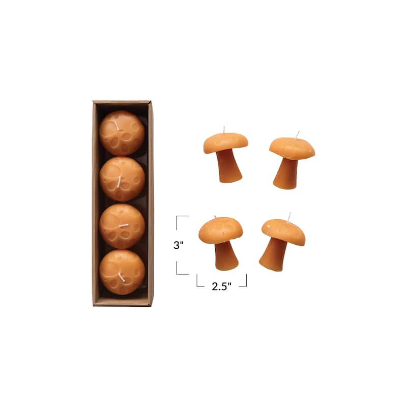 Unscented Mushroom Shaped Candles