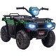 preview thumbnail 1 of 3, 12V Kids ATV with AUX, USB, Tough Tread, Green 5-7 Years - Assembly Required - Green