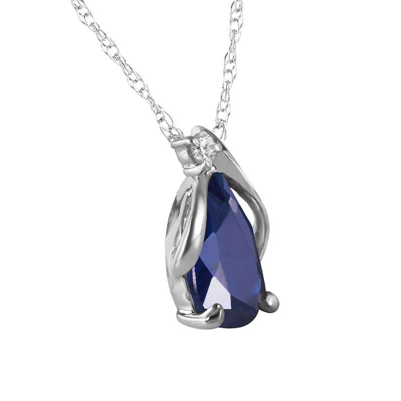 2.53 Carat 14K Solid Gold Natural Diamond & Sapphire Gemstone Necklace