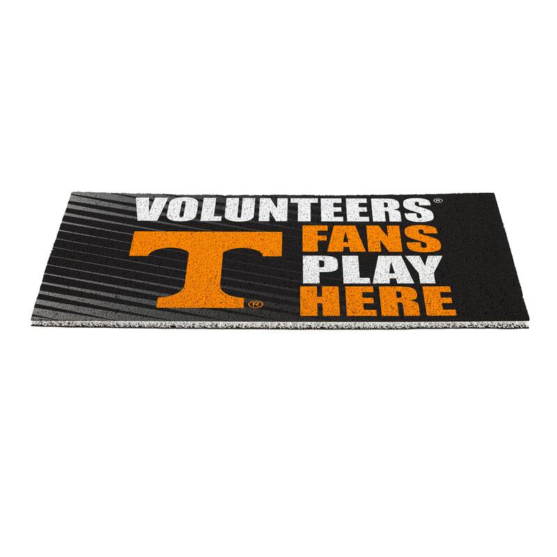 28 in. x 16 in. University of Tennessee "Fans Play Here" PVC Door Mat