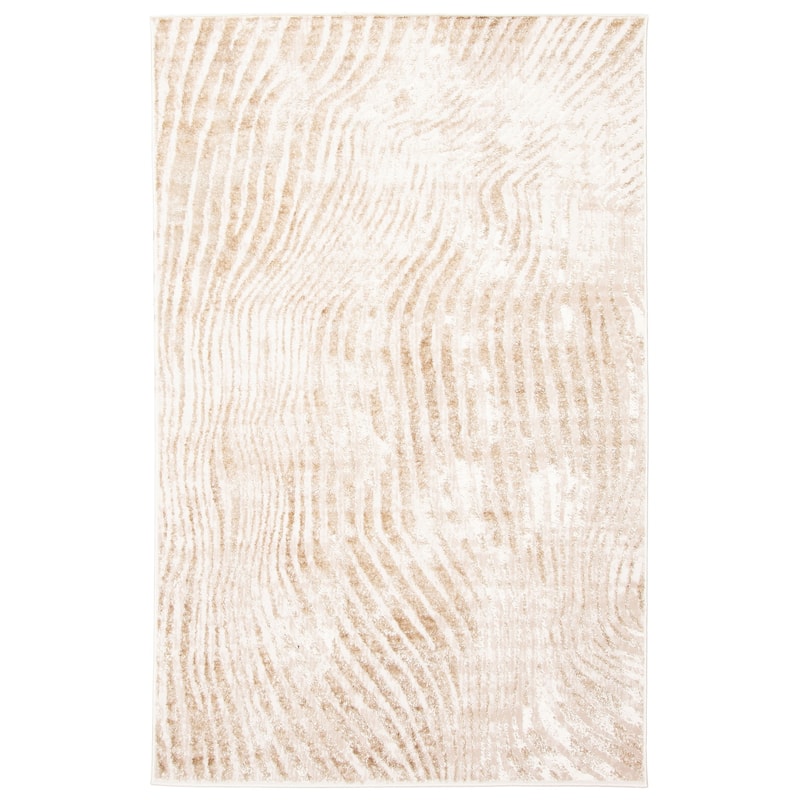 ECARPETGALLERY Machine Woven Kamala Ivory Area Rug - Ivory - 5' x 8'
