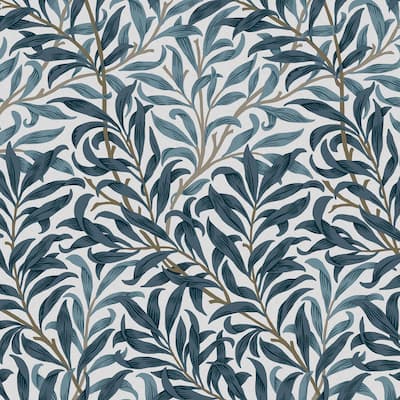 William Morris Willow Bough White & Blues Wallpaper