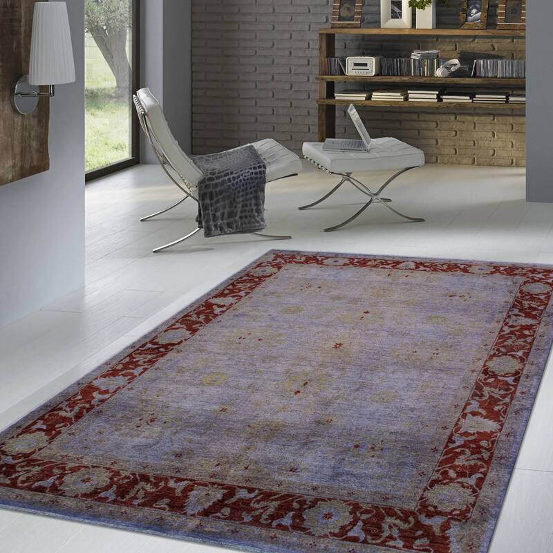 Pasargad Home Overdye Collection Hand-Knotted Lamb's Wool Area Rug- 9' 3" X 12' 1" - 9' 3" X 12' 1"