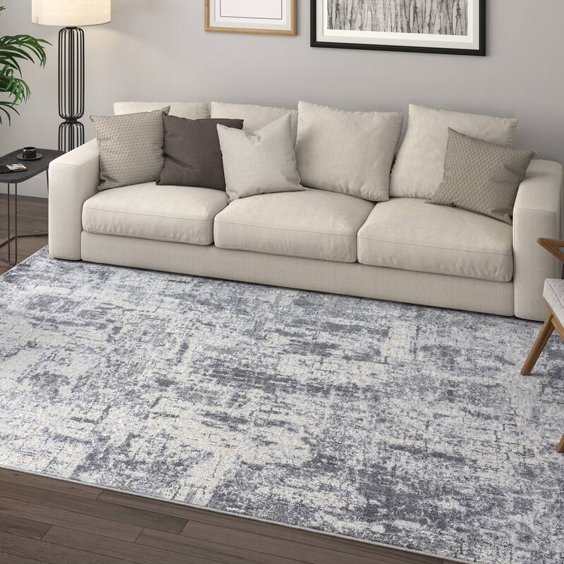 Celine Modern & Contemporary Abstract Indoor Area Rug - 5'3'' x 7'3'' - Beige/Gray