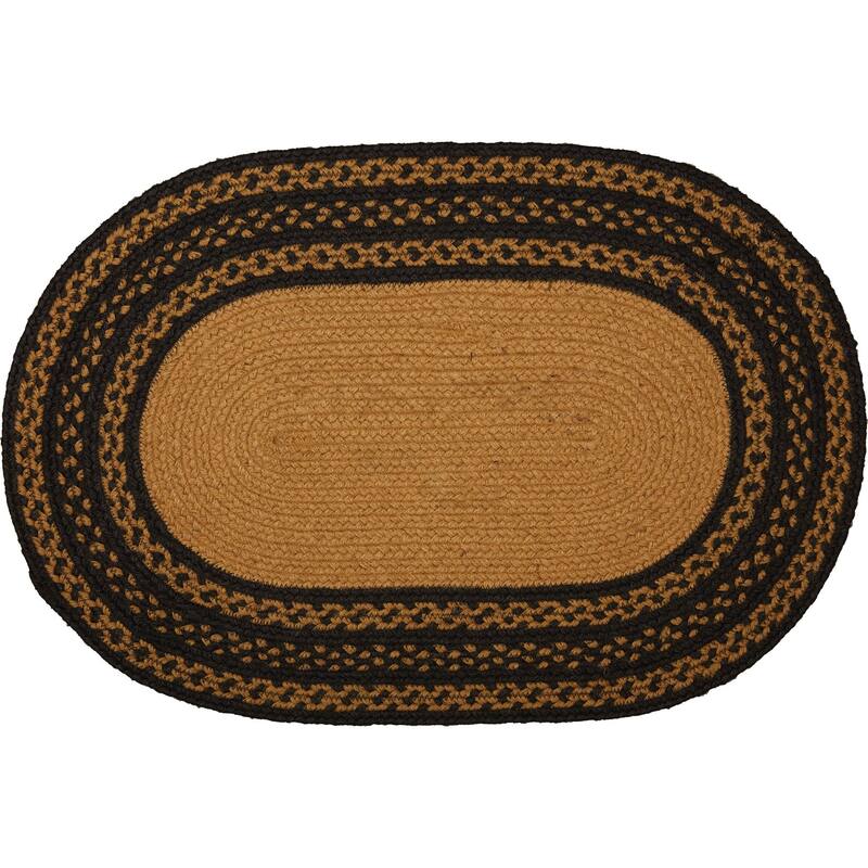 Farmhouse Jute Rug Oval Stencil Welcome Y'all w/ Pad 20x30 - 20" x 30"