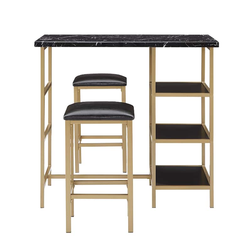 Ainsley Faux Marble Counter Height 3-piece Dining Set by iNSPIRE Q Modern