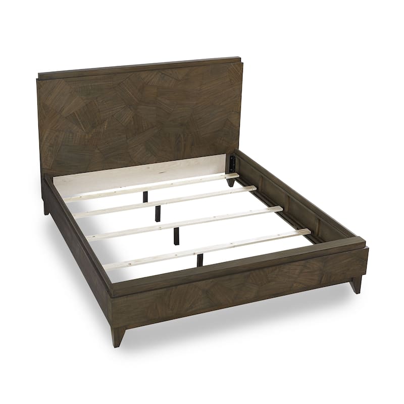 Broderick Panel Bed in Wild Oats Brown