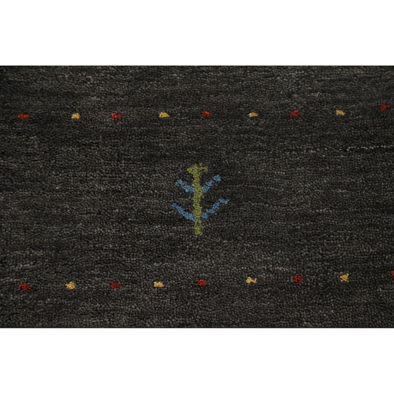 Tribal Animals Gabbeh Oriental Area Rug Wool Carpet - 6'1"x 9'9"