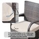 preview thumbnail 10 of 15, 7-Piece Brown Aluminum Wicker Patio Dining Set with Multifunctional Fire Pit Table