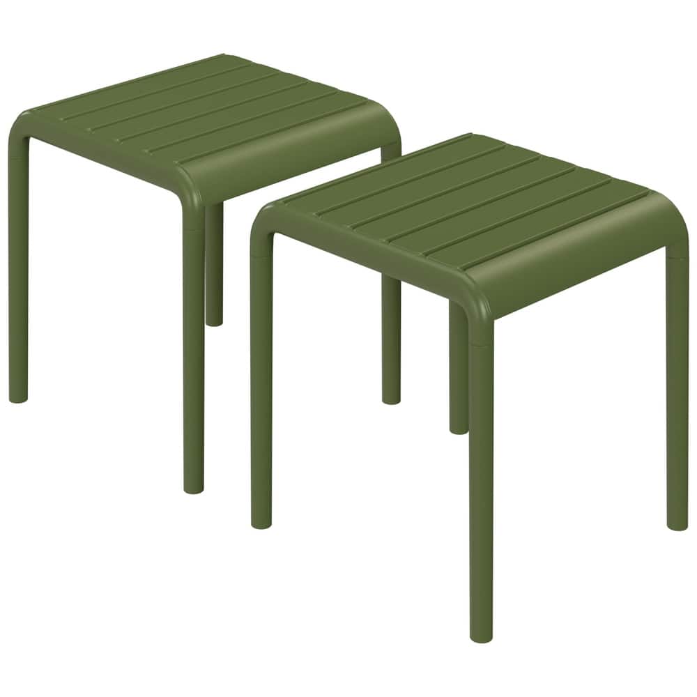 Frond and Form Square Outdoor Side Table (Set of 2)