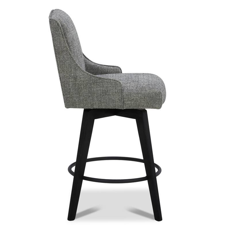 Spruce & Spring Jayden Upholstered Counter Height Swivel Barstool Set