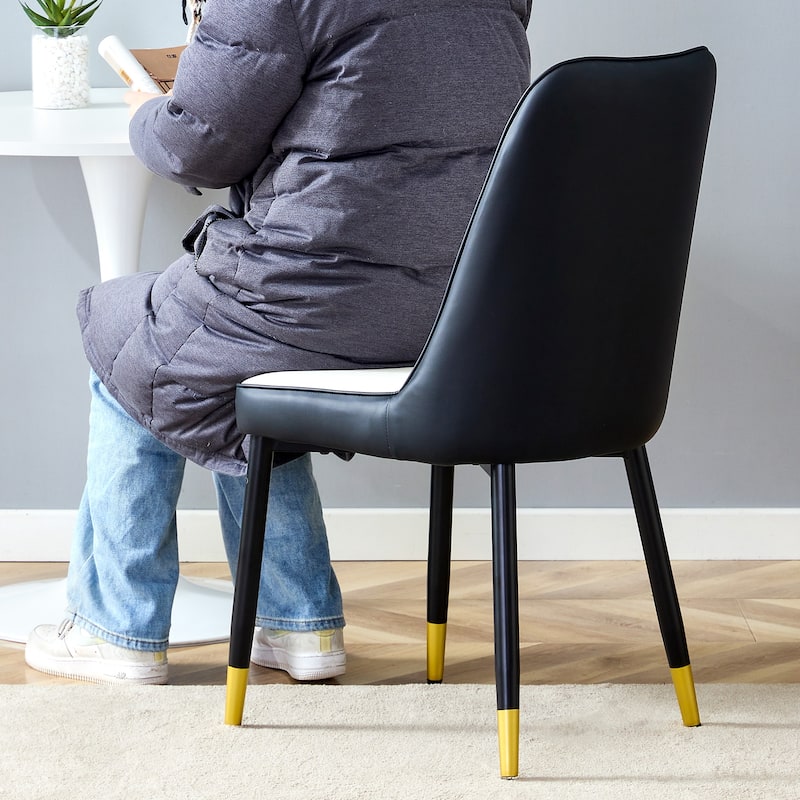Modern Two-Tone PU Dining Chairs