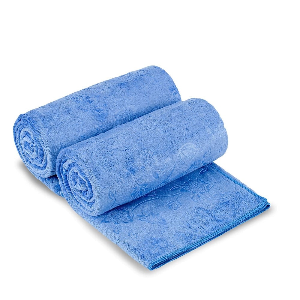 Oversized Diamond/Floral Embossed Bath Towel Set Elegant Towel 30"x60"