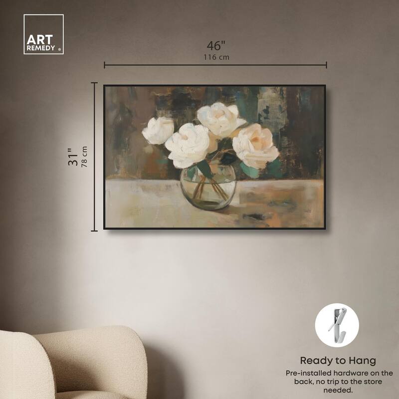 Creamy Cascade Cluster I Canvas by Art Remedy