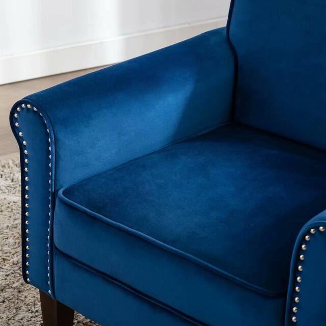 Morden Fort Velvet Upholstered Armchair, Bedroom Accent Chair, for Living Room Bedroom Club Office
