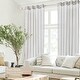 preview thumbnail 4 of 6, Deconovo Designer Series Stripe Sheer Curtains 2 Panels - W52 x L63