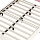 preview thumbnail 7 of 43, Cute Girl Princess Bed with Crown Headboard, PU Upholstered Platform Bed, Wood Panel Bed Low Profile Bed