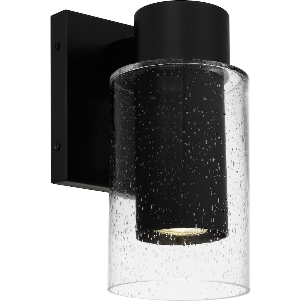 Matte Black LED Outdoor Wall Lantern from the Sawyer Collection