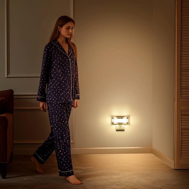 YANSUN 2-Pack Light Sensor Night Light, Tough Design, Dimmable, Warm 3000K