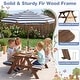 preview thumbnail 11 of 18, Gymax Kids Picnic Table w/Bench Seat Cushions Removable & Adjustable