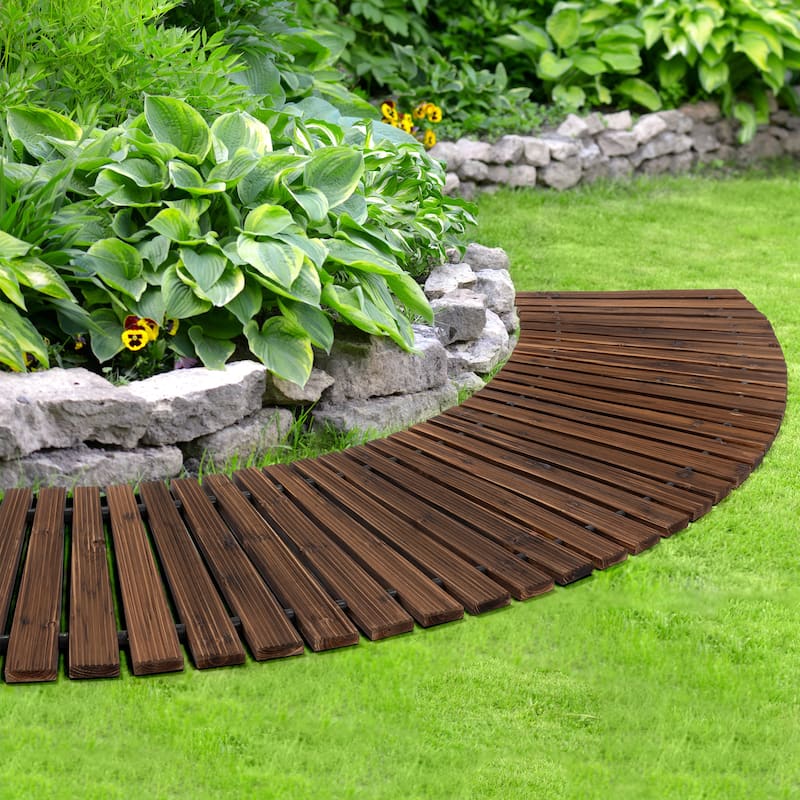 ​​COSIEST Roll-Out Cedar Garden Pathway with 6FT 8FT 12FT