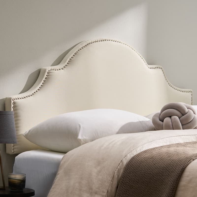 Queen bed, Headboard with Black finish on height-adjustable legs