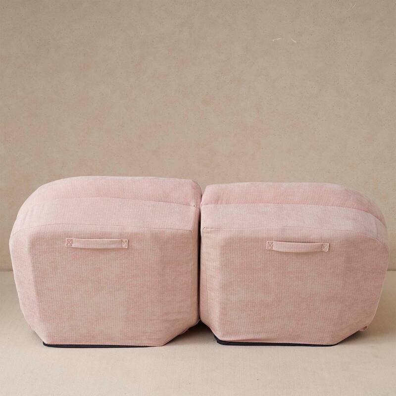 Convertible Fold-Out Double Sofa Bed,Pink,the Right Part of the Complete Product.