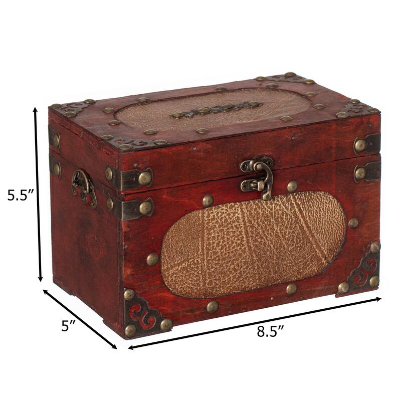 Decorative Wooden Index and Recipe Card Box Organizer with Dividers, Ideal for Bridal Showers and other Special Occasions