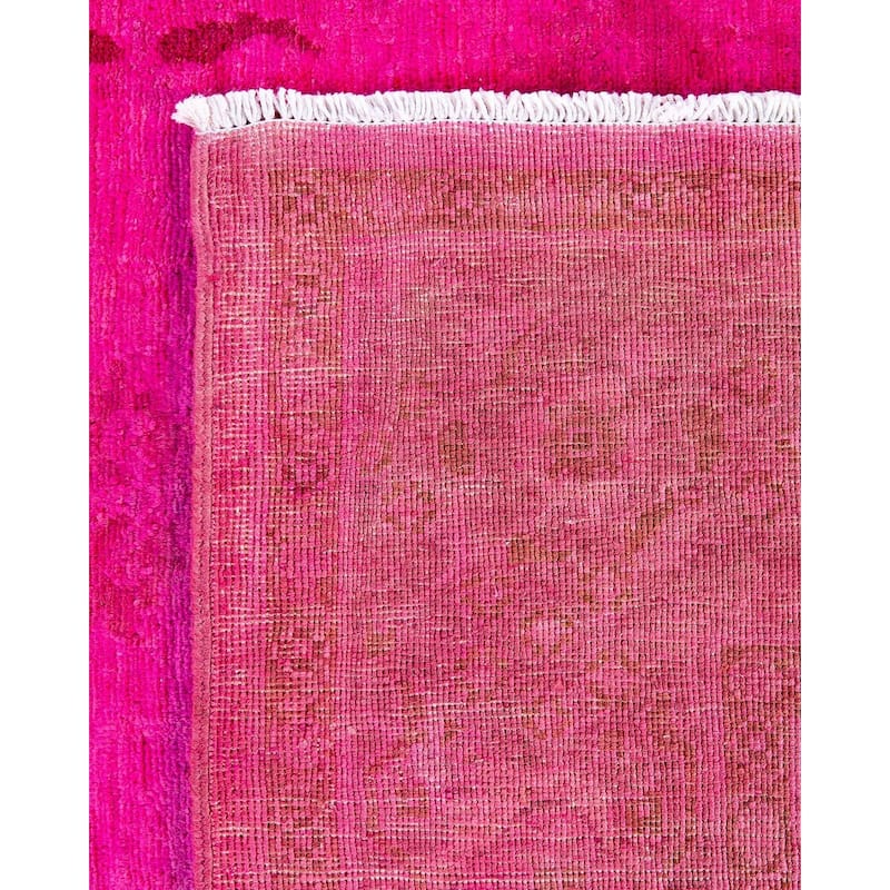 Vibrance, One-of-a-Kind Hand-Knotted Area Rug - Pink, 6' 1" x 8' 10" - 6' 1" x 8' 10"
