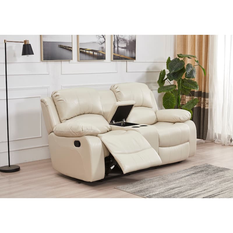 Betsy Furniture 2 Piece Bonded Leather Reclining Living Room Set, Sofa and Loveseat