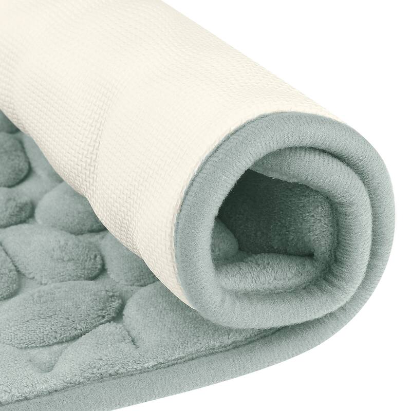Memory Foam Bathroom Rugs Ultra Soft Non-Slip Bath Mat Water Absorbent Quick Dry Bath Carpet Rug