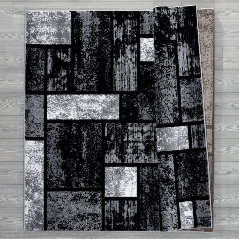 Luxe Weavers Geometric Squares Modern Area Rug - 8' x 10'
