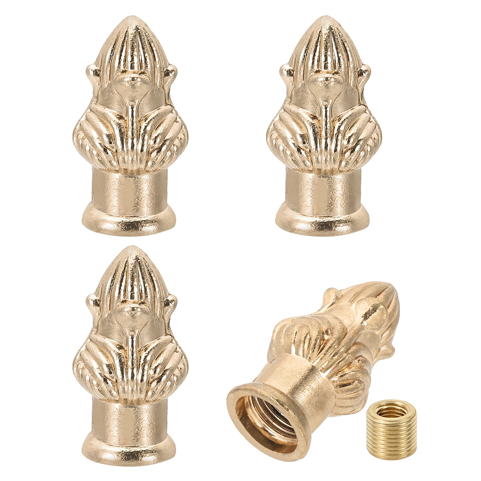 STOBAZA 4-Pack Black Solid Lamp Finials – Knob-Style Caps For Table & Floor Lamps, Harp Holder Decoration