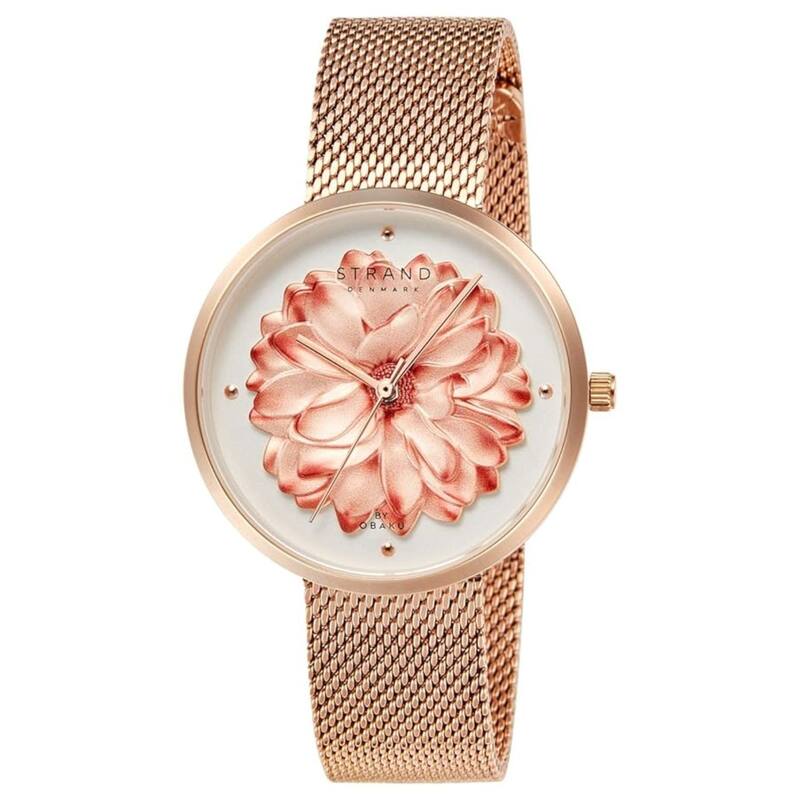 Obaku Women's Blossom Rose gold Dial Watch - S700LHVWMV-DF - Rose gold - One Size
