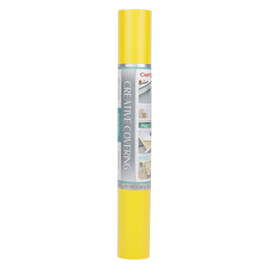 Con-Tact Brand Creative Covering Adhesive Covering, Yellow, 18" x 50 ft