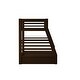preview thumbnail 8 of 6, Espresso Twin over Full Solid Wood Bunk Bed with Ladder for Kids