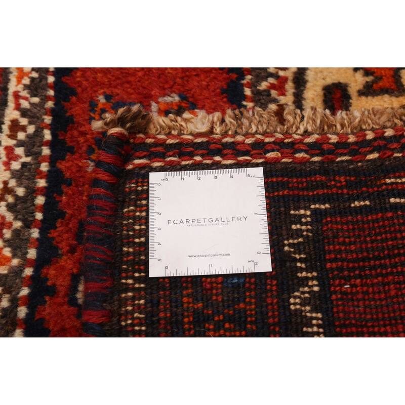 ECARPETGALLERY Hand-knotted Melis Vintage Red Wool Rug - 4'3 x 13'0