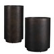 preview thumbnail 1 of 3, Uttermost Volcan Matte Bronze Outdoor Planters Set/2