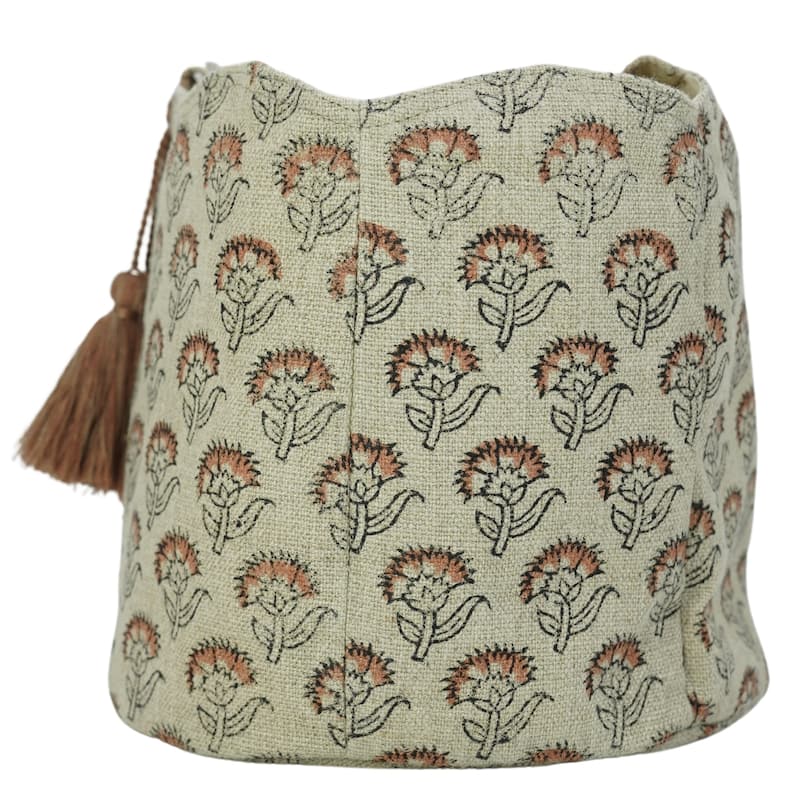 Fabdivine Handmade Floral Room Décor Nursery Storage Basket