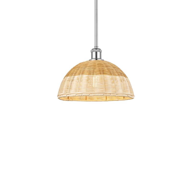 Innovations Lighting 516-1S-9-12 Bristol Natural II Pendant Bristol - Polished Chrome / Natural
