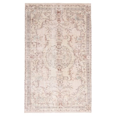 ECARPETGALLERY Hand-knotted Color Transition Beige Wool Rug - 5'5 x 8'5