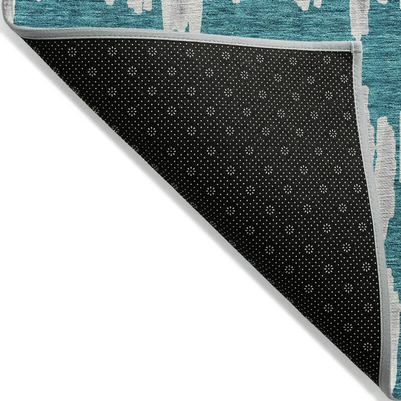 Machine Washable Indoor/ Outdoor Chantille Abstract Contemporary Rug
