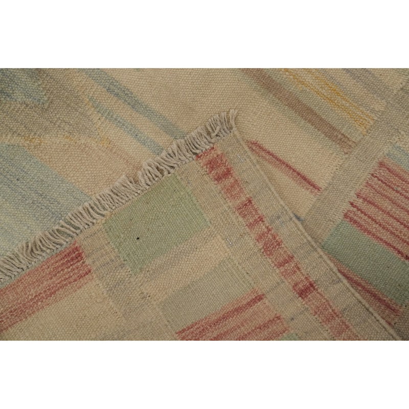 Hand Woven Southwestern Wool Brown Geometric Area Rug - 5' 11'' X 4' 2''